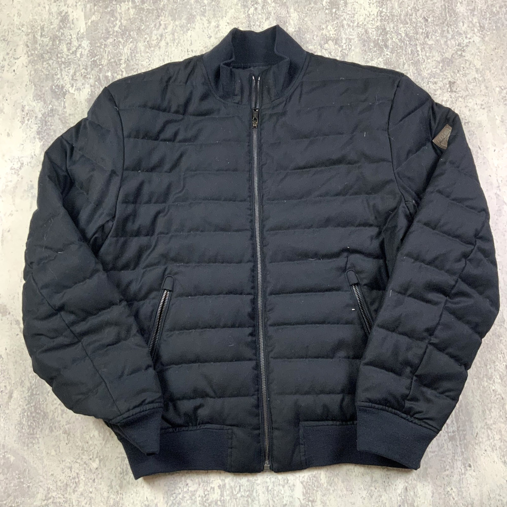 Polo Ralph Lauren Jacket Mens Medium Blue Performance Reversible Puffer Full Zip